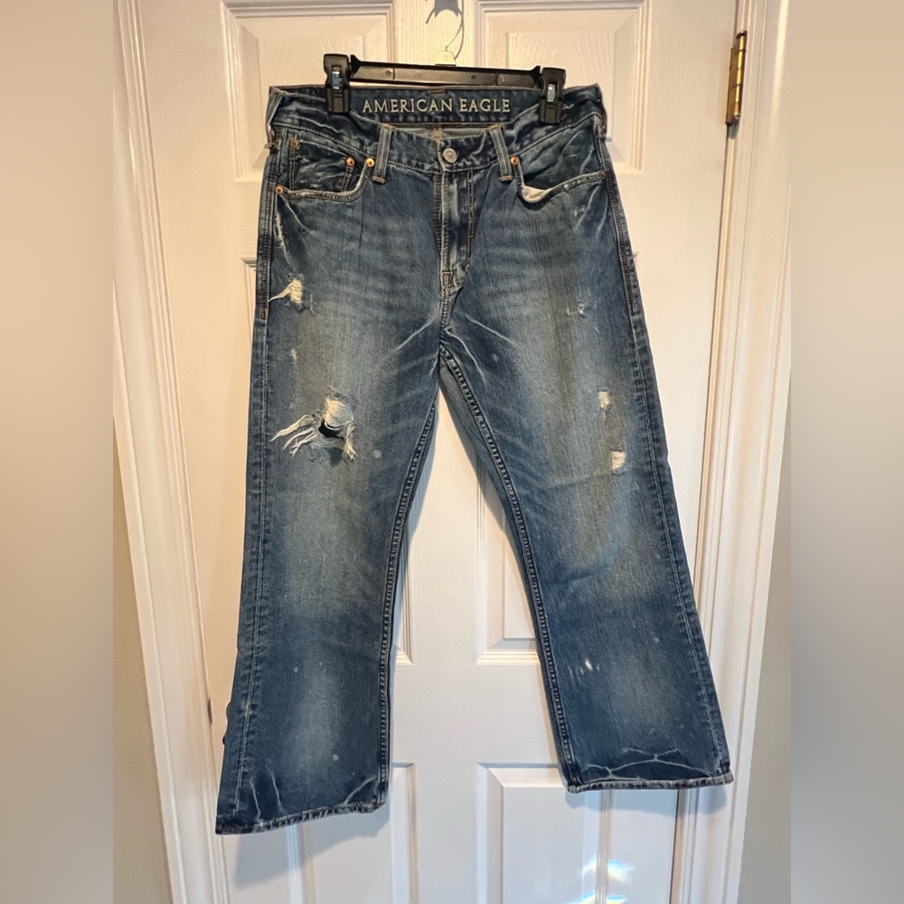 American eagle outfitters low rise boot cut denim jeans